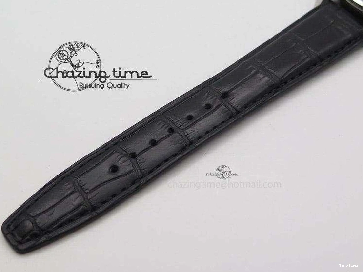 MIROTIME 0601 Breathable Portuguese Tourbillon Mystere SS TF Best Edition White Dial on Black Croc Leather Strap 7384